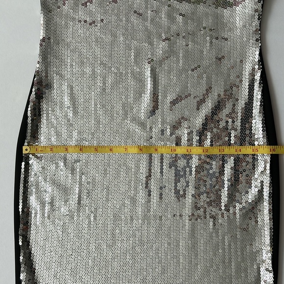 Wet Seal Women Silver Sequined Sparkly Dress - Large - Picture 6 of 7